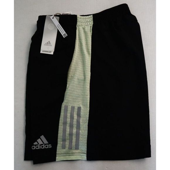 adidas HE9259 Men's Sz L Black/Almost Lime/Reflect Own The Run 7" Running Shorts - Picture 7 of 11